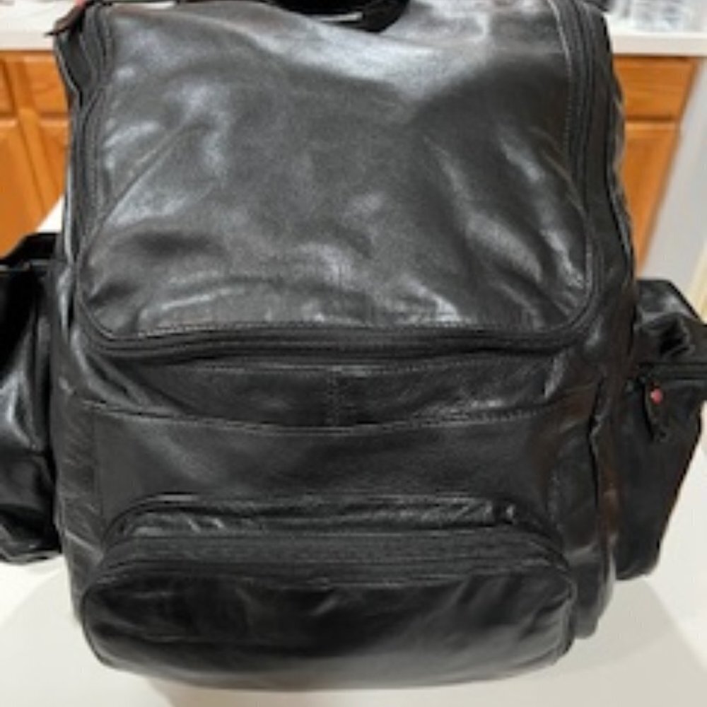 Winn International Leather Backpack Style 5451 - Picture 5 of 16